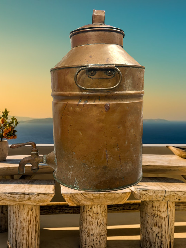 Antique Mason S Copper Beverage Container