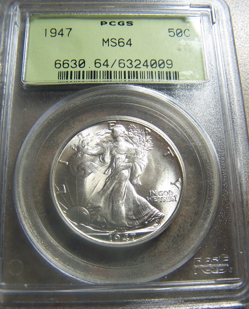 1947 Walking Liberty Half -- PCGS MS64 -- Bright White