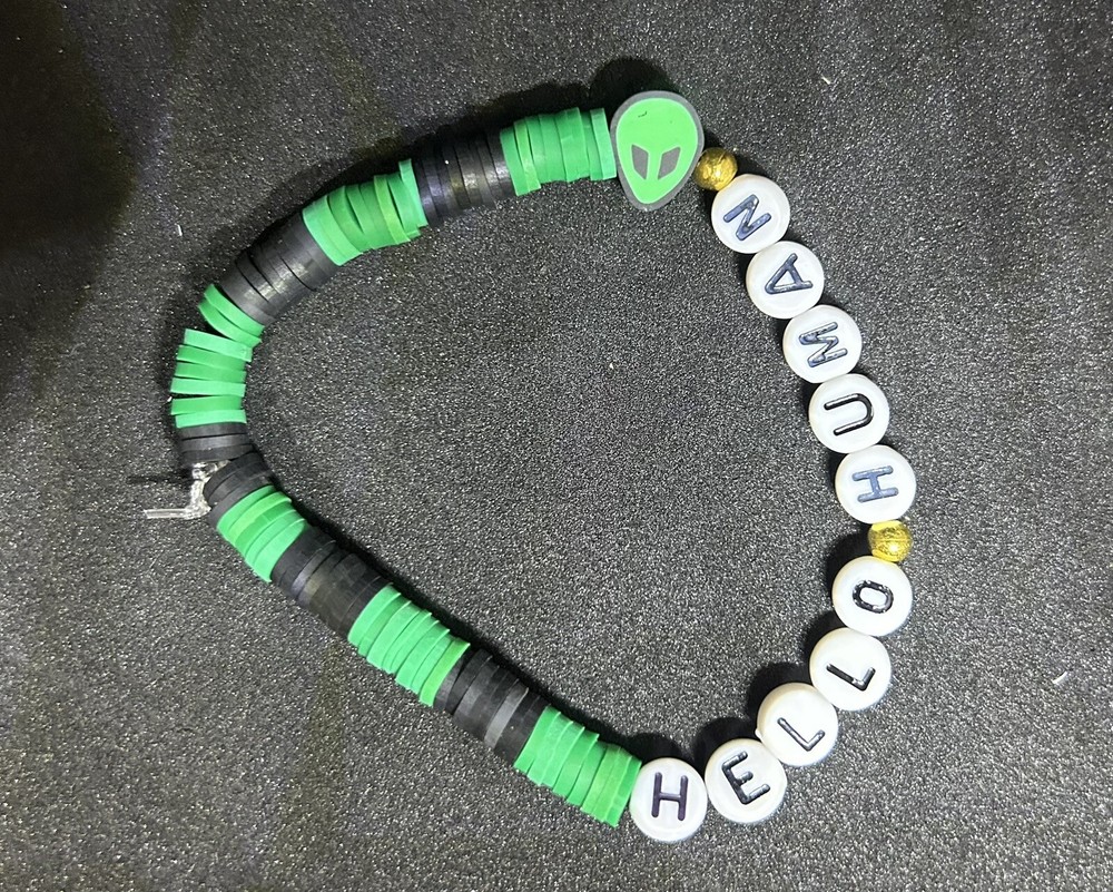 Hello Human (Alien) Heishi Bracelet