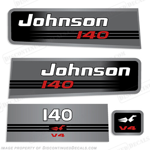 Fits Johnson 140hp V4 Decals - 1992 - 1995
