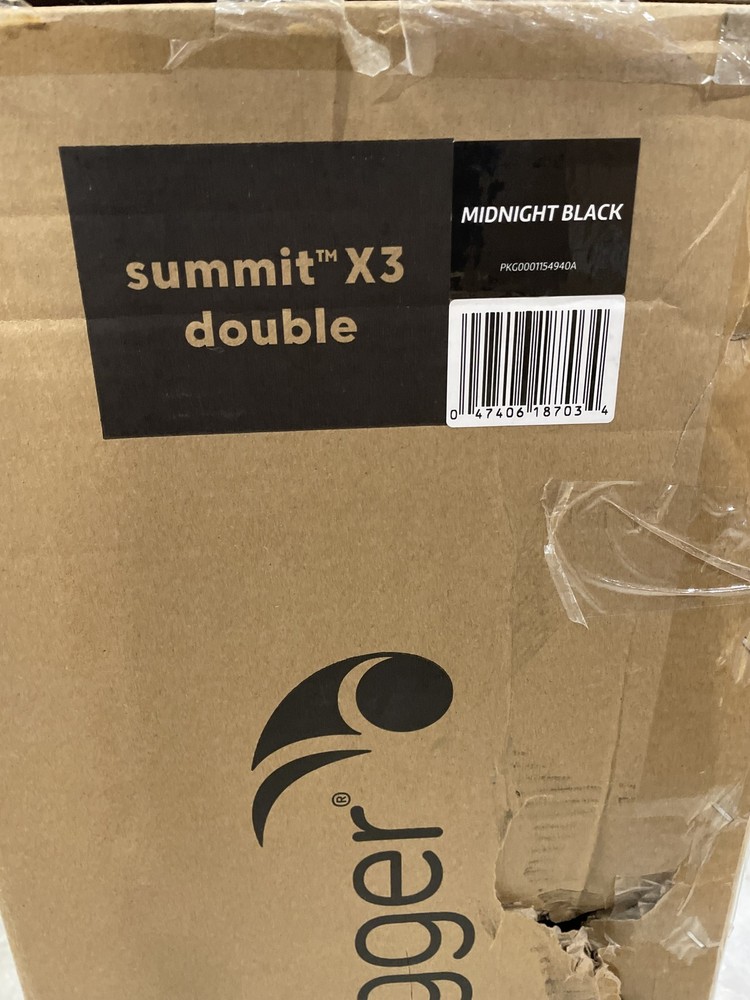 Baby Jogger Summit x3 Double Jogging Stroller Midnight Black