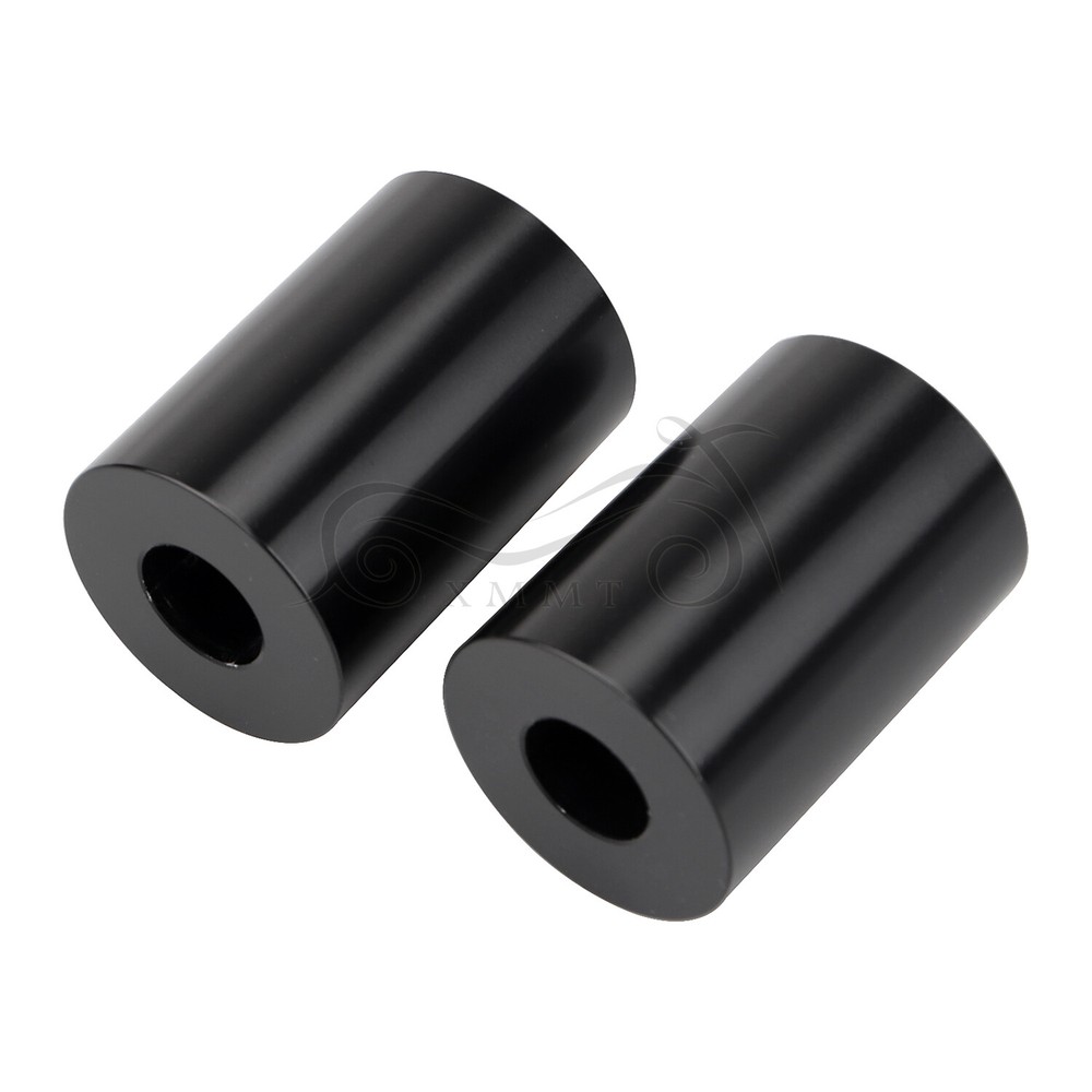 Black CNC 1.75" Riser Extensions Kit For Harley 1" Handlebars Softail FXST Dyna