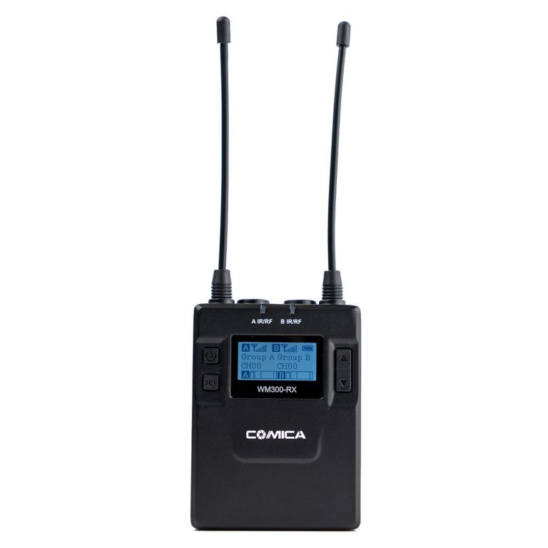 Lavalier Microphone Kit (Li-Ion) with Two Transmitters - Comica