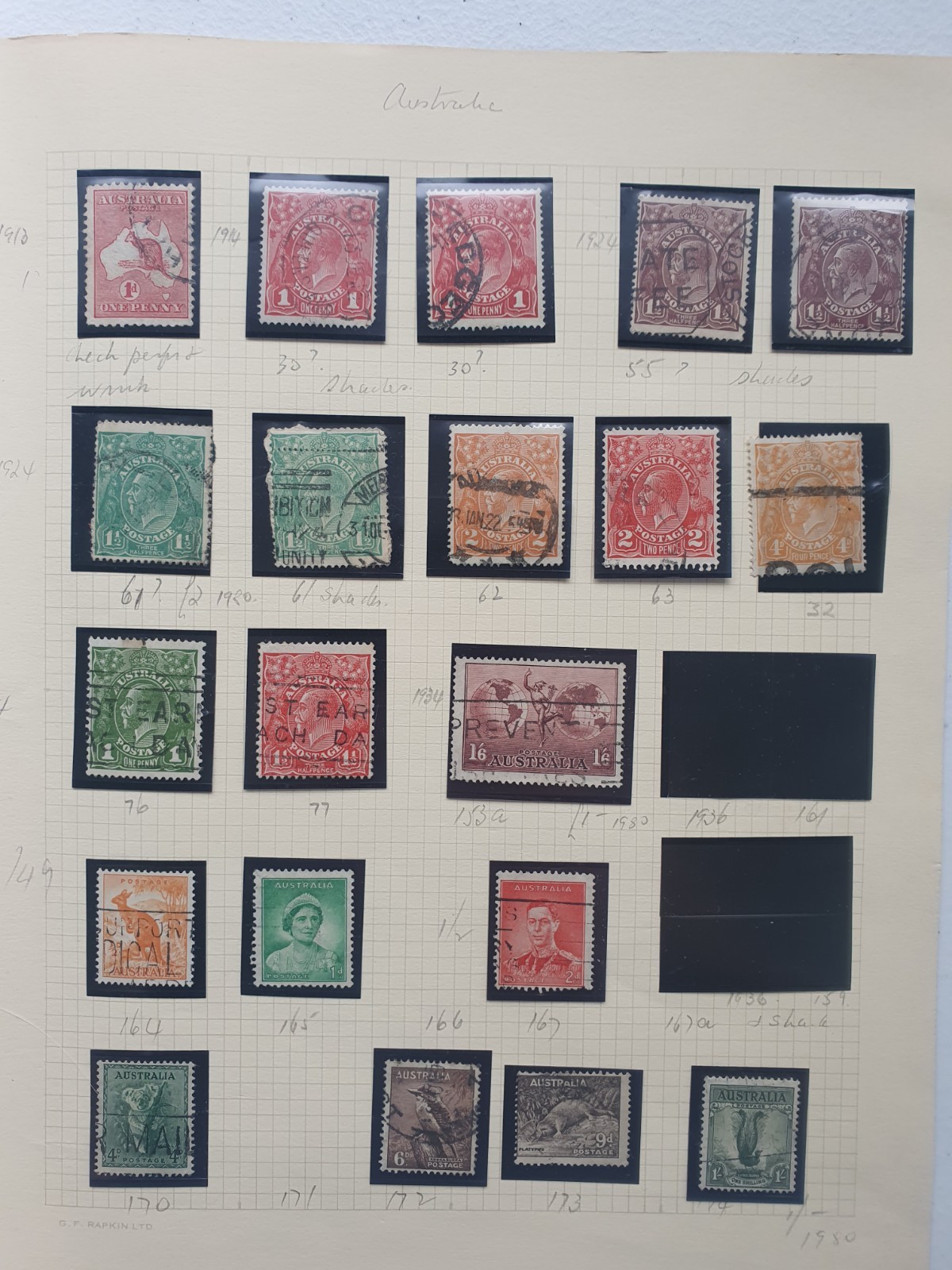 Australia Stamps On 4 Pages - Used