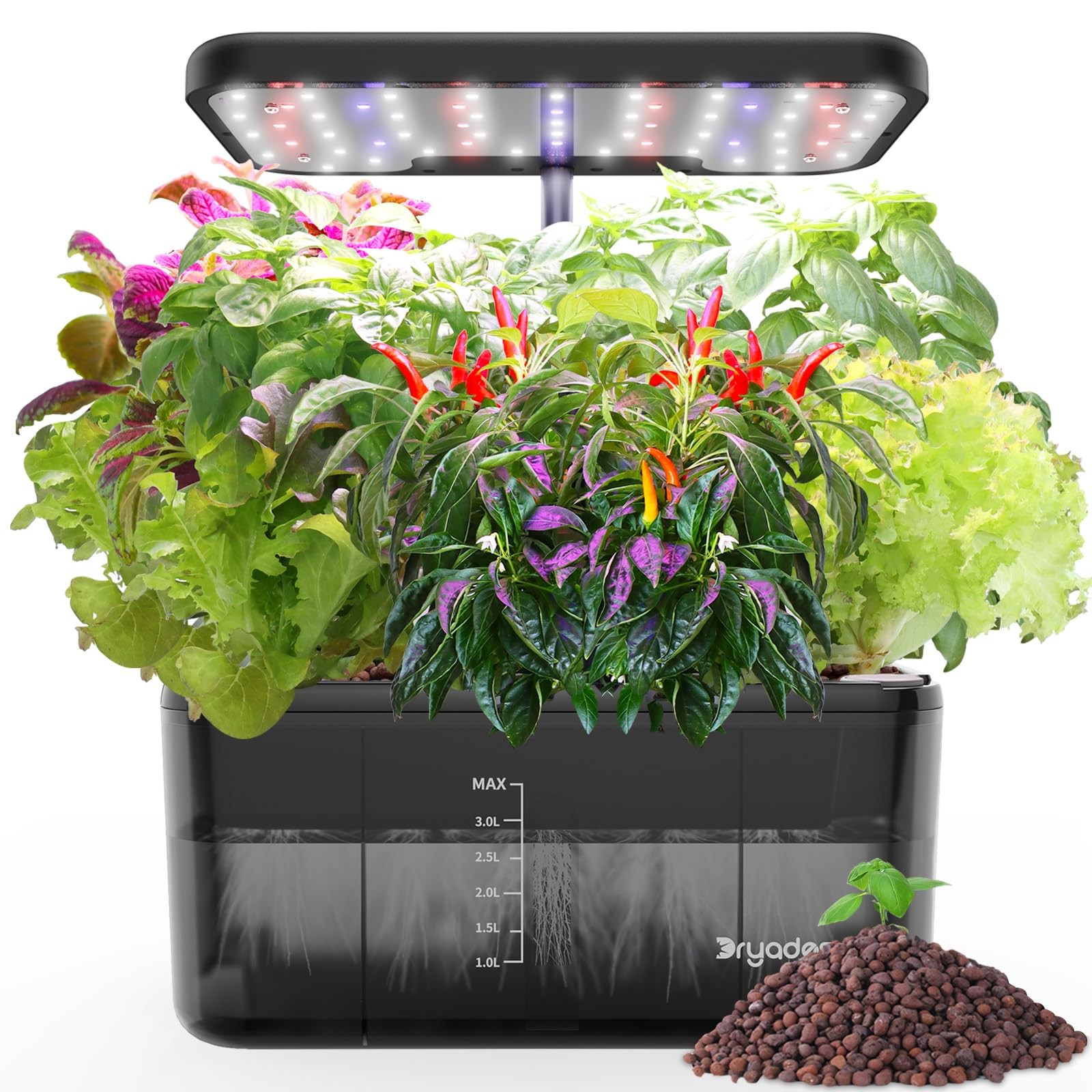 Best Indoor Herb Garden Kit Hydroponic Growing System with LED Grow Light Quiet