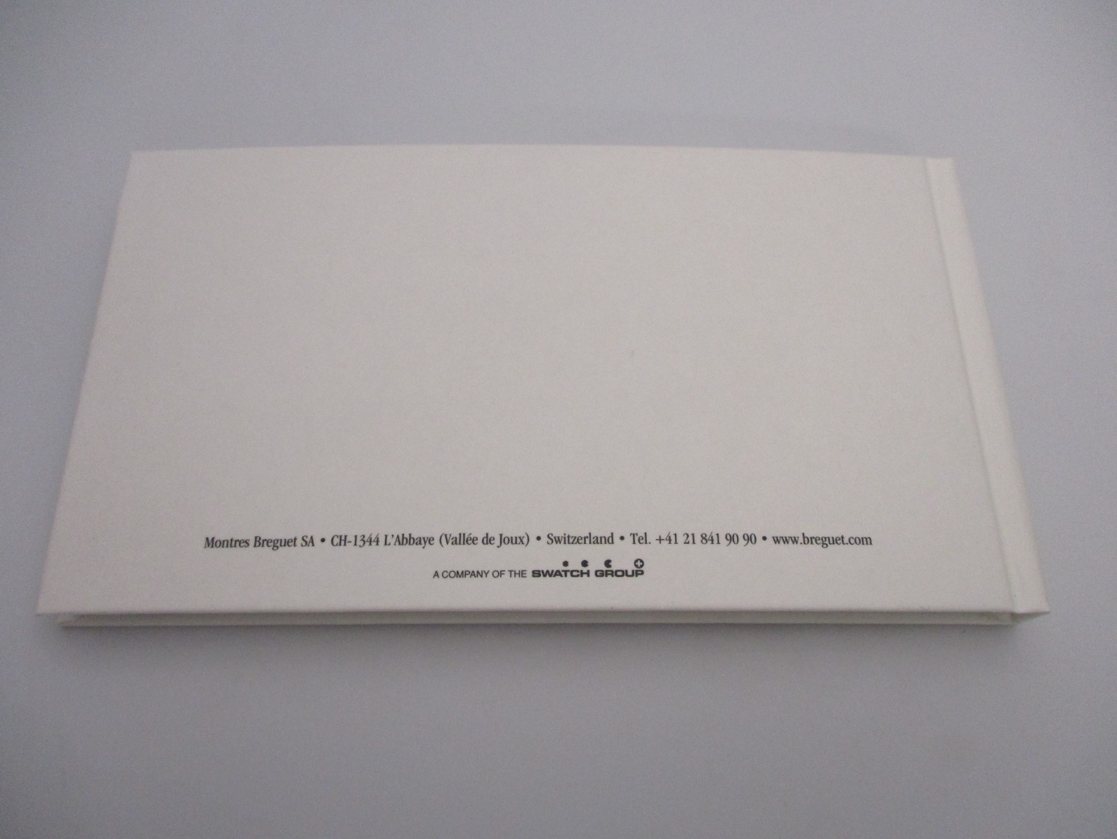 Authentic Breguet Swiss Watch Certificate of Guarantee Warranty Inside of Book