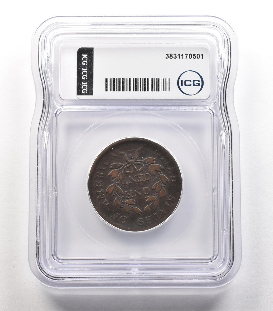 1802 Draped Bust Large Cent Stemless Authentic ICG *5603