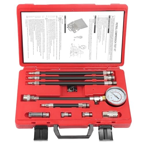 Engine Compression Tester, 2-3/4 in Bourdon Tube Petrol Compression Test Kit