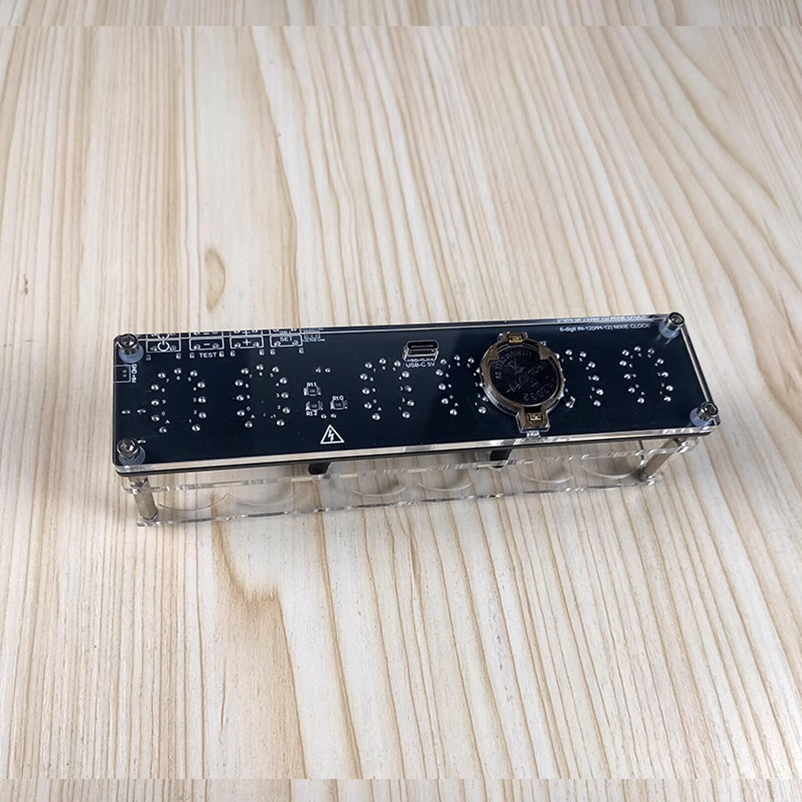 6-bit IN-12 Glow Tube Clock IN12 Nixie Clock Base Not Include Tube DC 5V