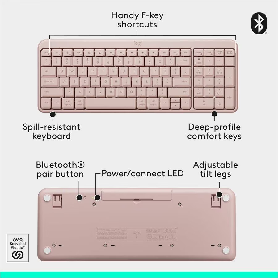 Logitech MK250 Bluetooth Wireless Mouse and Keyboard Combo