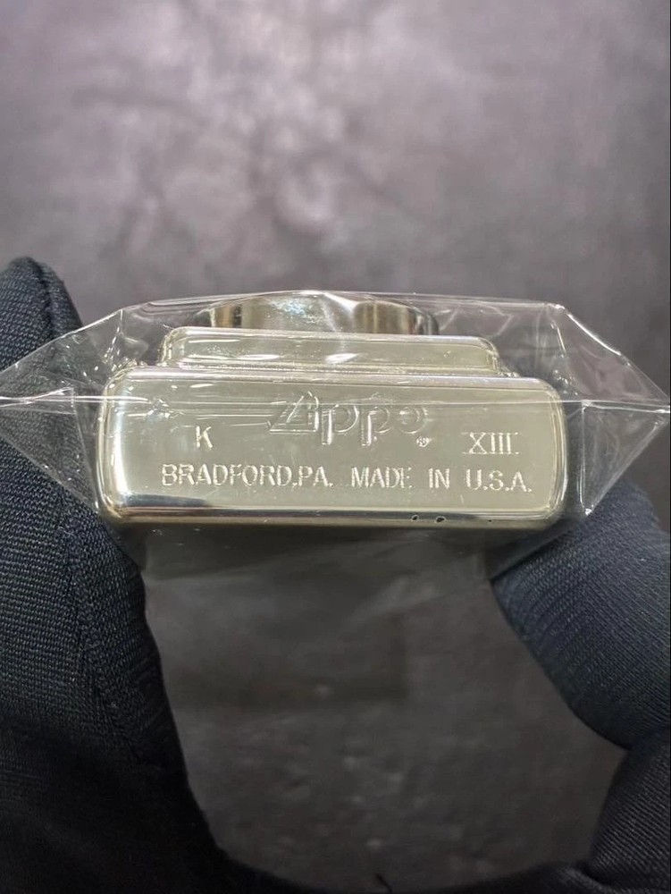 Zippo Timelight Dial White Silver One Sided Processing Lighter Regular Japan