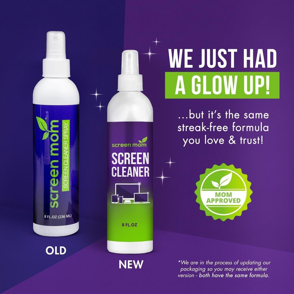 TV Screen Cleaner Spray and Cloth 2-Pack