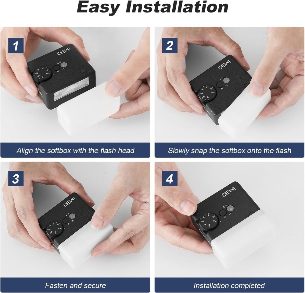 Compact Photography Light Modifiers - Godox im30 Flash Diffuser Set (3 Colors)