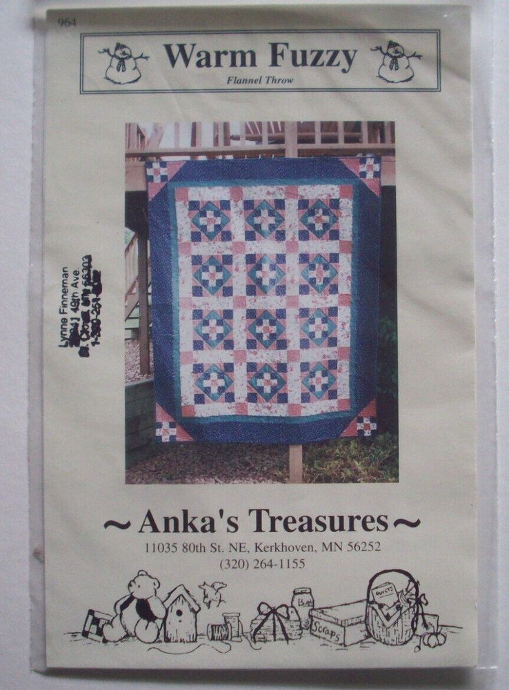 Warm & Fuzzy Flannel traditional block quilt pattern *E