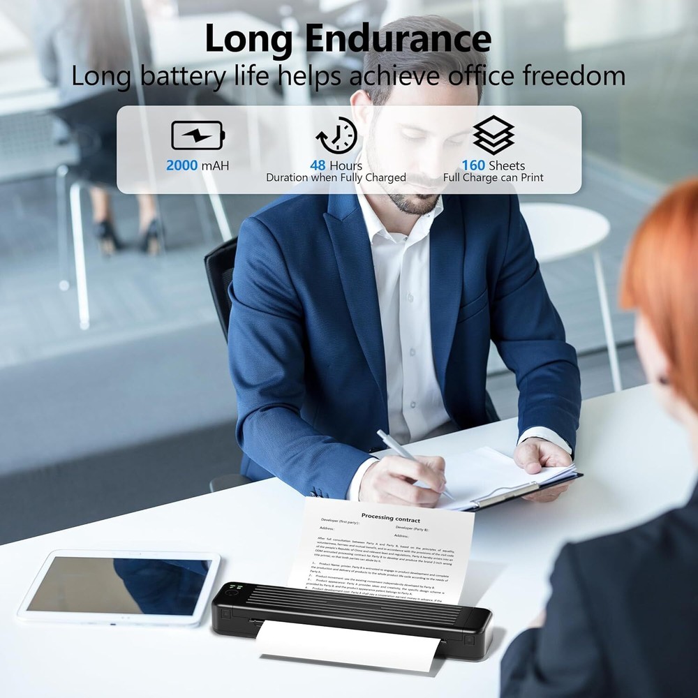 Phomemo P831 Portable Printer Wireless Bluetooth Small Printer A4 for Travel