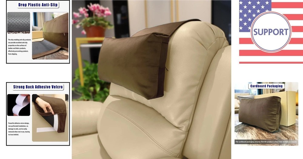 Adjustable Neck Support Pillow for Recliners - Super Soft & Machine Washable