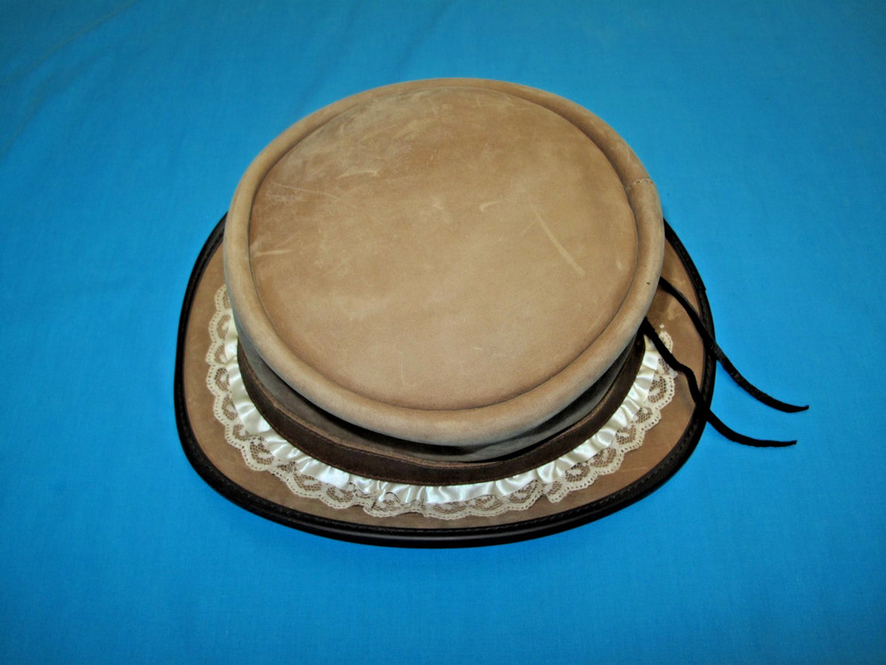 Victorian Style Leather Riding Hat US Made