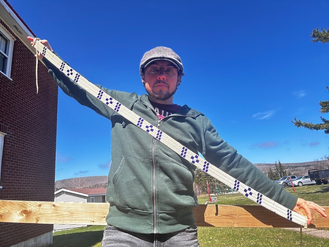 Wampum strap last of the Mohicans native american made cherokee