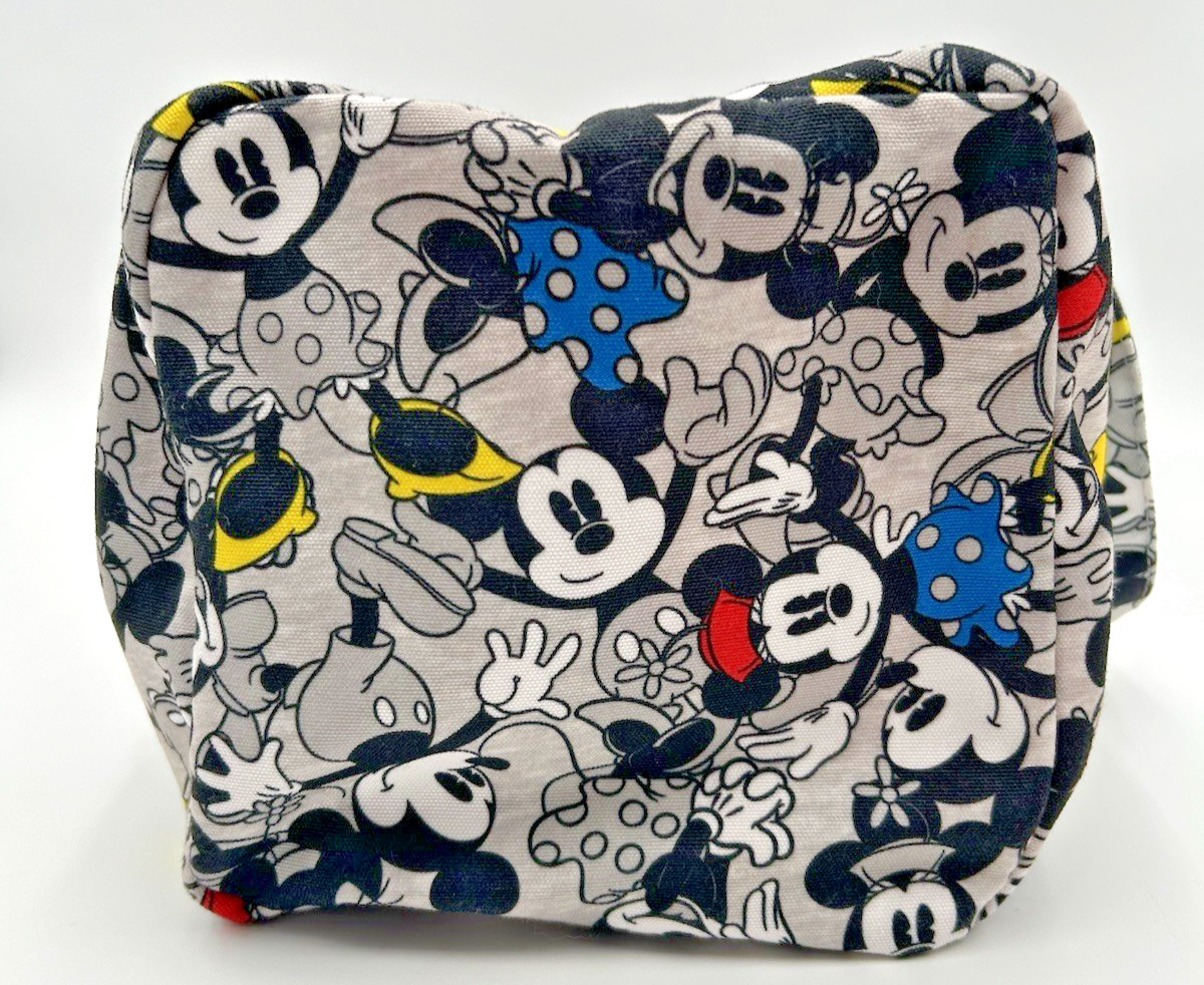 Disney Mickey & Minnie Mouse Gray Multicolor All Over Print Weekender Duffel Bag