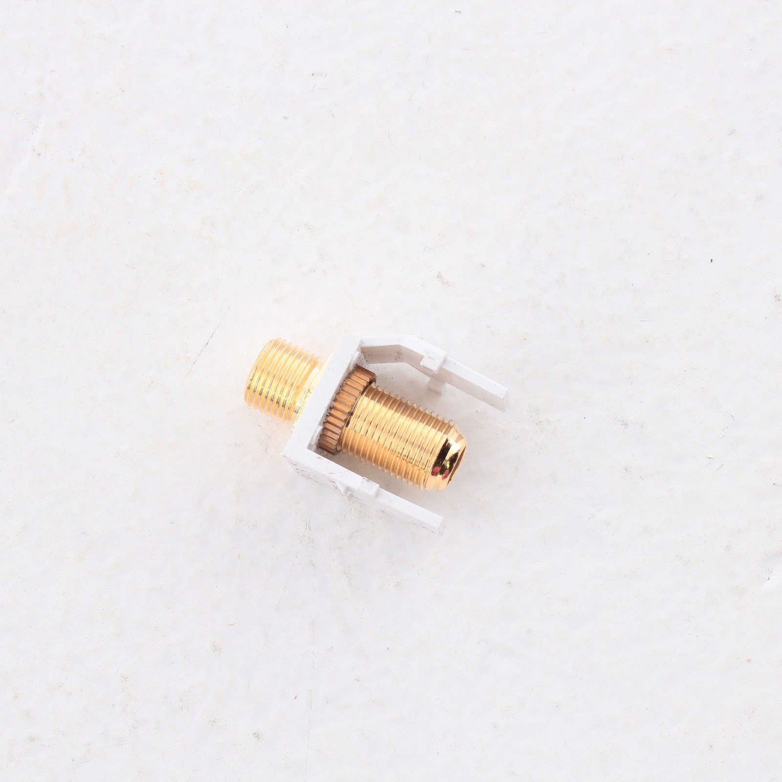 10 Leviton White Quickport Gold Coaxial Cable Connector Jacks 40831-W