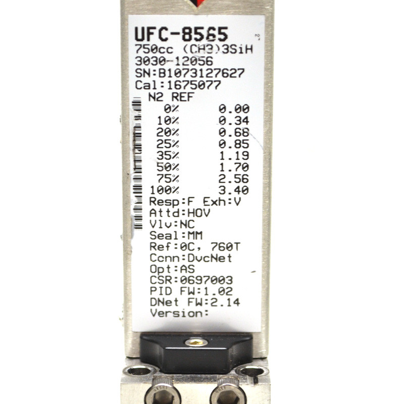 Celerity Unit UFC-8565 Mass Flow Controller MFC D-Net ((CH3)3SiH/750cc) C-Seals