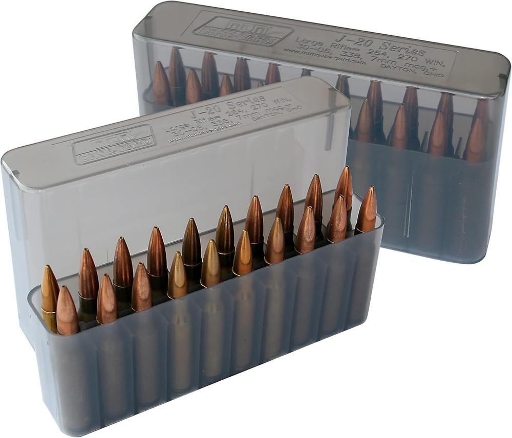 MTM Ammo Storage Box 20 Round Rifle Case Slip Top