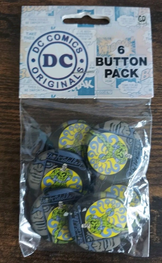 DC Comics Original 6 Button Pack Riddler Buttons