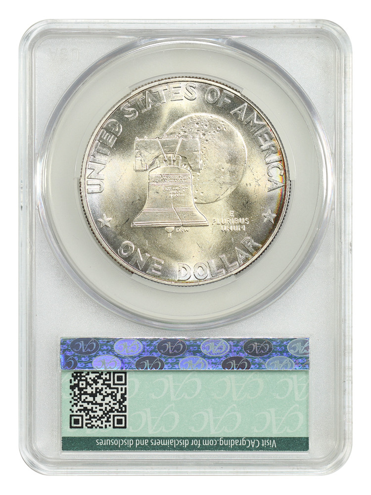 1976-S $1 Silver CACG MS65 - Ike Dollar