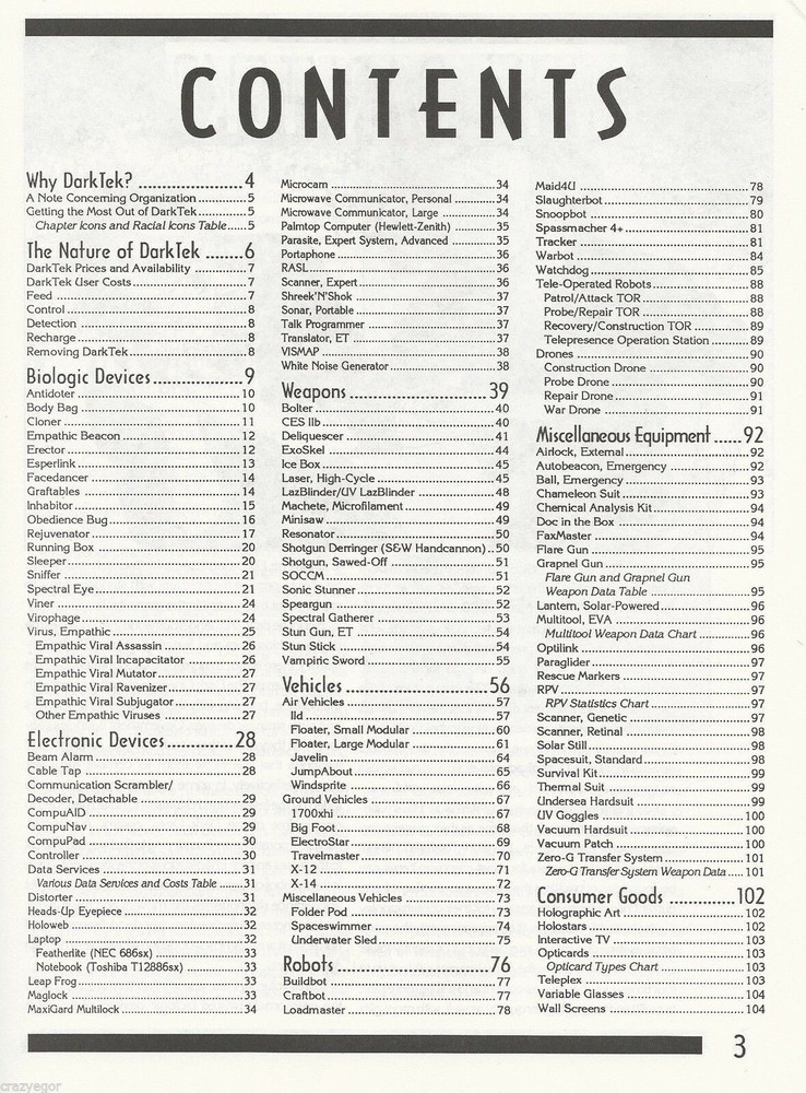 Dark Conspiracy- Darktek Sourcebook - Vehicles, tools, weapons Play Copy FS