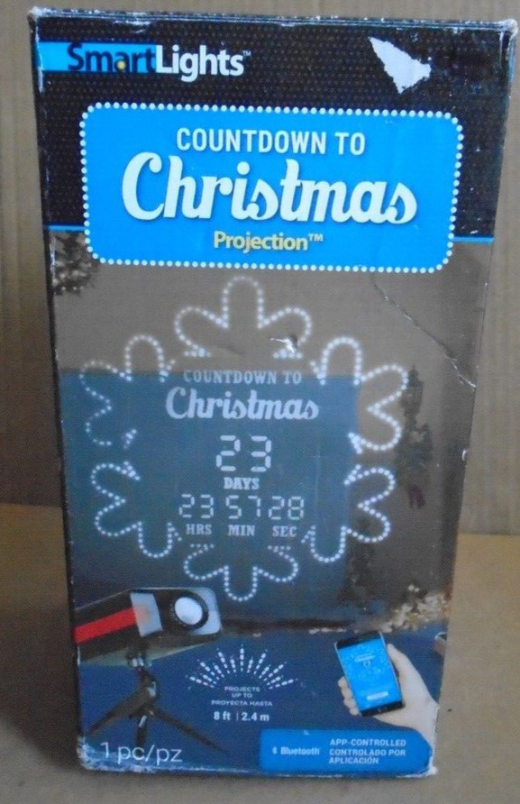 Gemmy Smart Lights Bluetooth Countdown to Christmas Projection