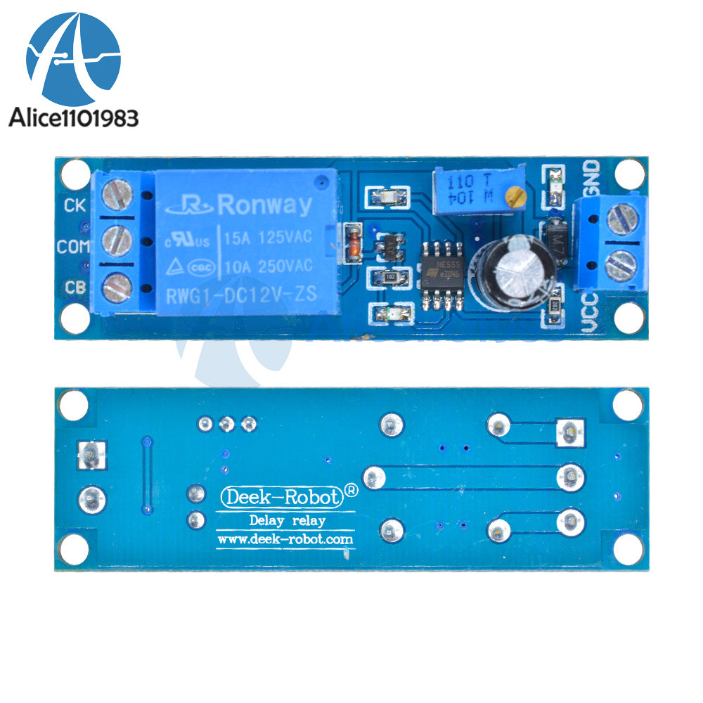 DC 12V/5V~12V Adjustable NE555 0~10/0~60/0~150S Delay Timer Switch Module