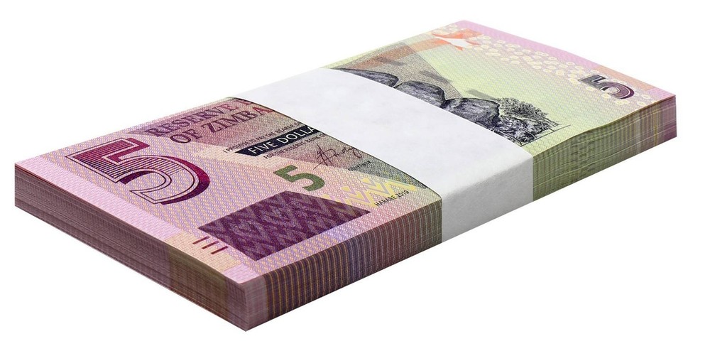 Zimbabwe 5 Dollars, 2019, P-102, UNC X 100 PCS Bundle Pack