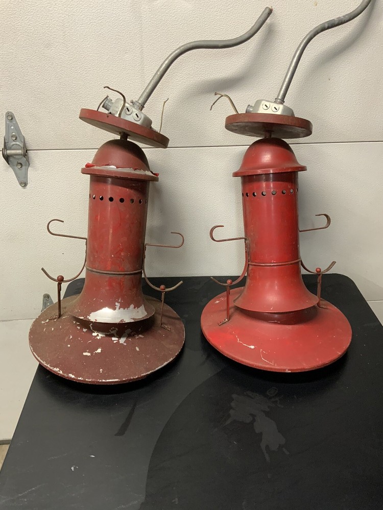antique fire station hanging light