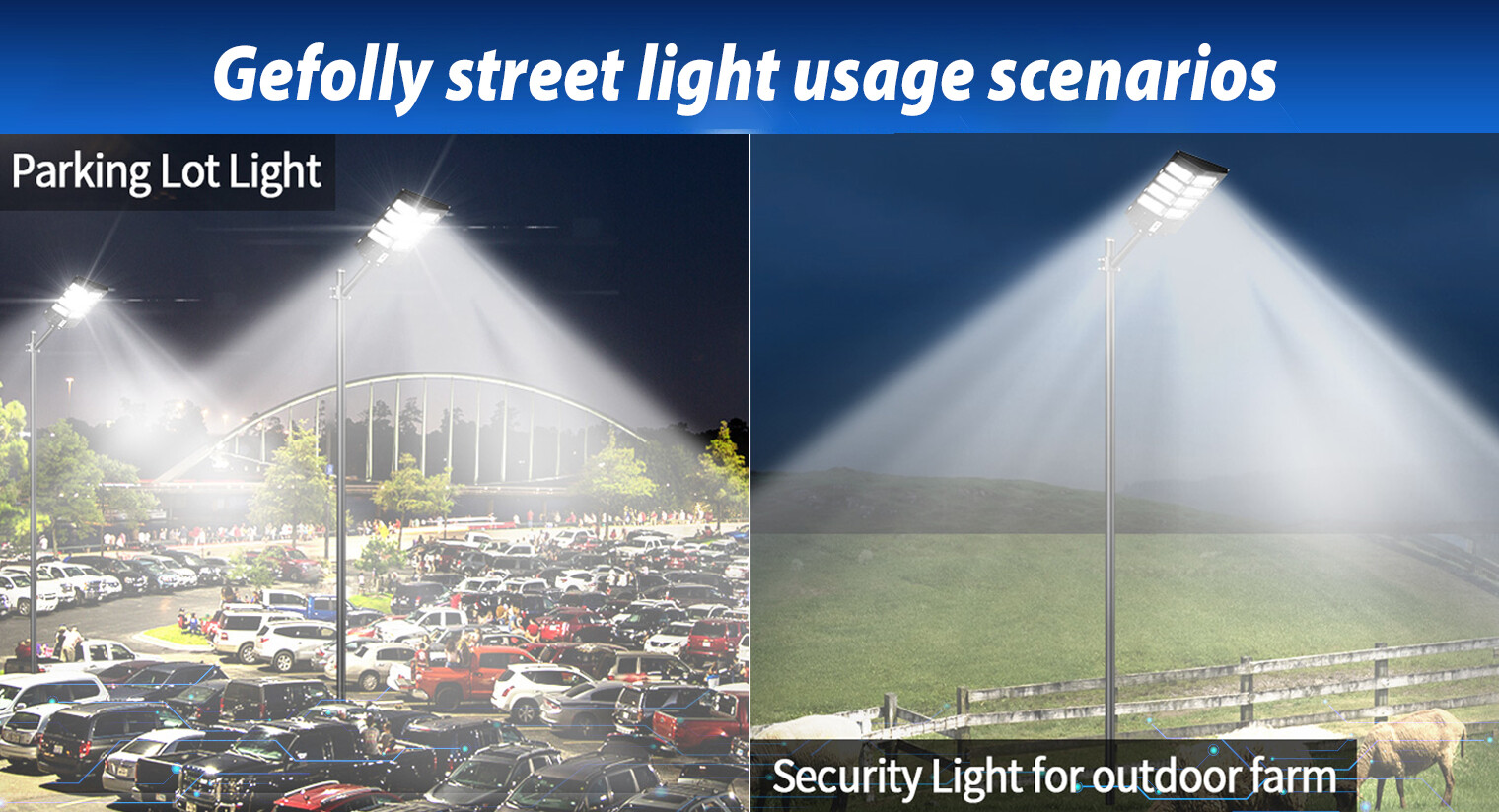 9900000000LM Commercial Solar Street Lights Outdoor Dusk to Dawn Super Bright