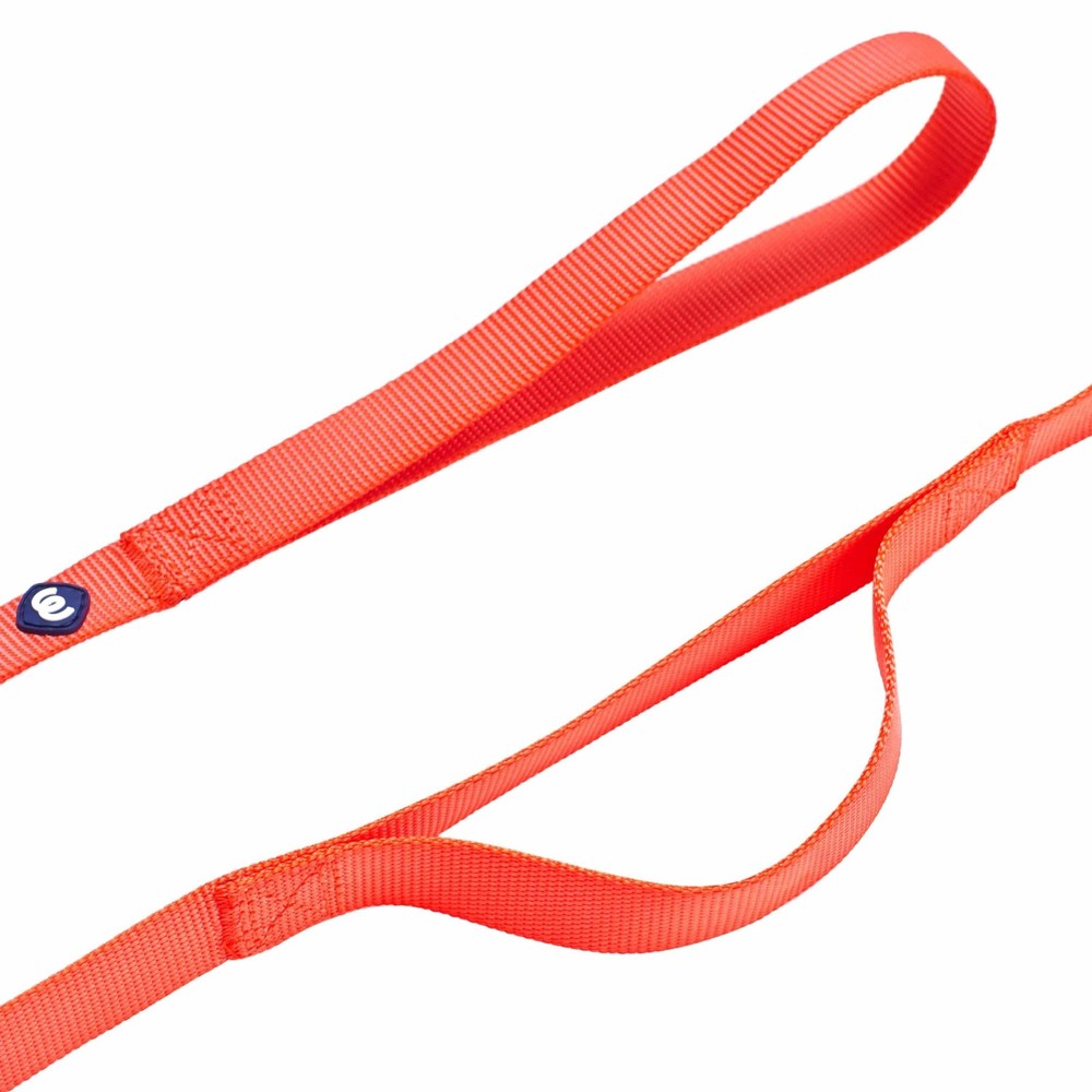 Essentials Matching Dog Collar Leash Set Florence Orange Small Adjustable