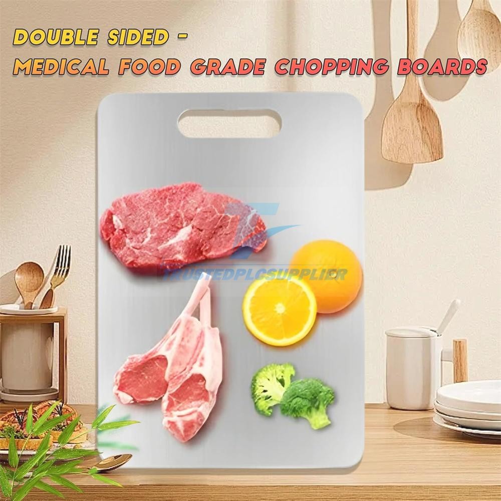 2PCS Titanium Coating Cutting Board Double-Sided Kitchen Tool Camping Size M L