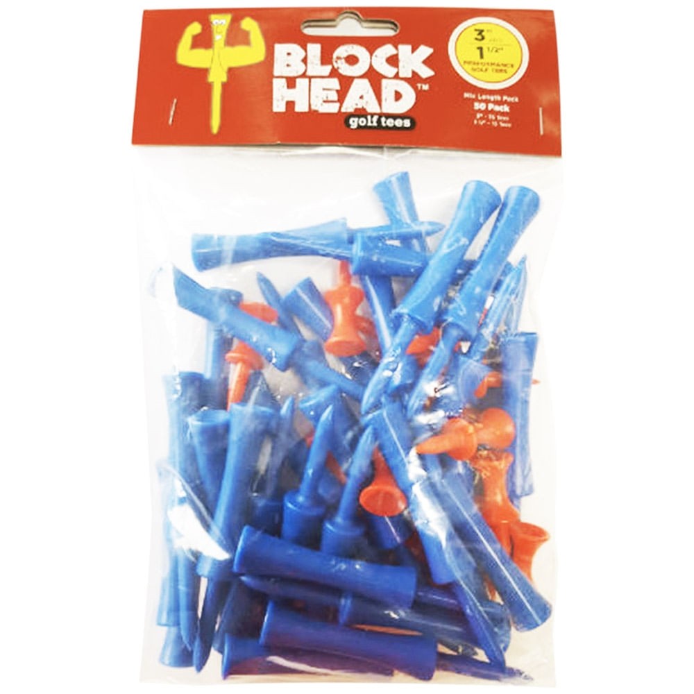 Accelerated Golf Block Head Tees Red/Blue Golf Tees New