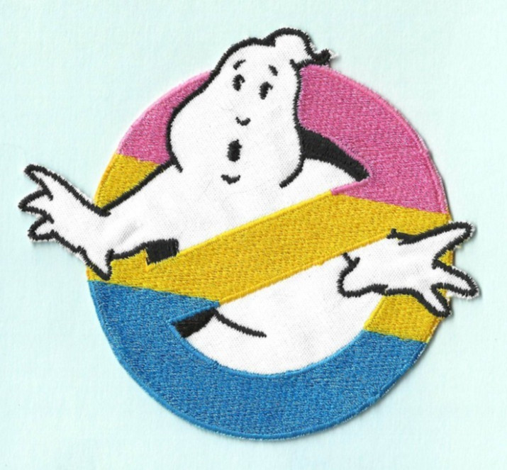 Pan Pride Embroidered Ghostbusters No Ghost Patch  [iron on]