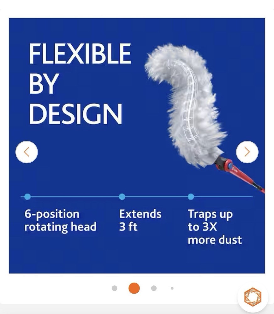 2-Packs O-Cedar Flex & Catch Heavy Duty Dusting Kit 360° Head Extends 3 ft