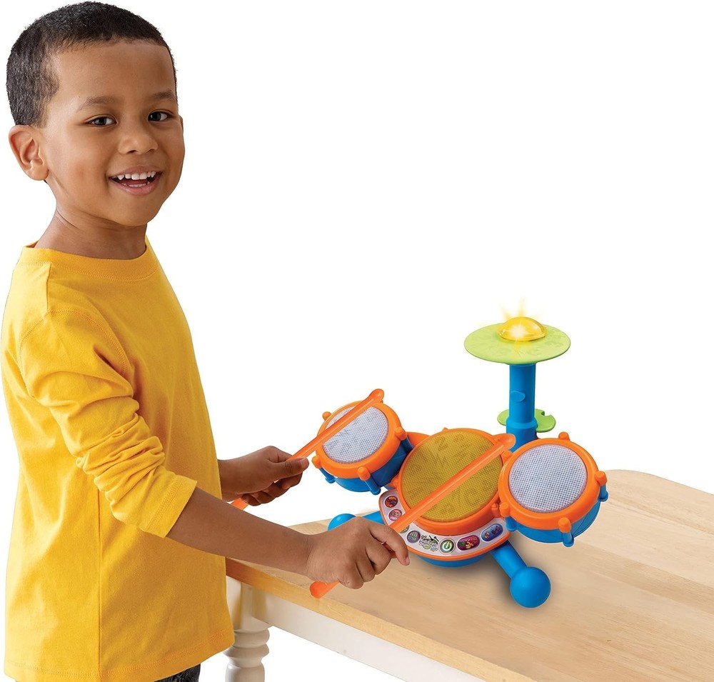 Interactive KidiBeats Drum Set with LED Lights & 4 Play Modes for Learning