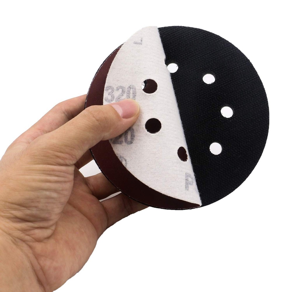 5 Pack 5 Inch Soft Density Interface Pads Hook and Loop Buffers Sanding