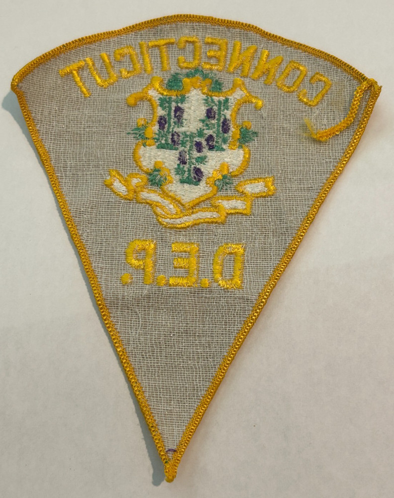 Connecticut D.E.P. Dept Environmental Protection Tan Background Patch Used