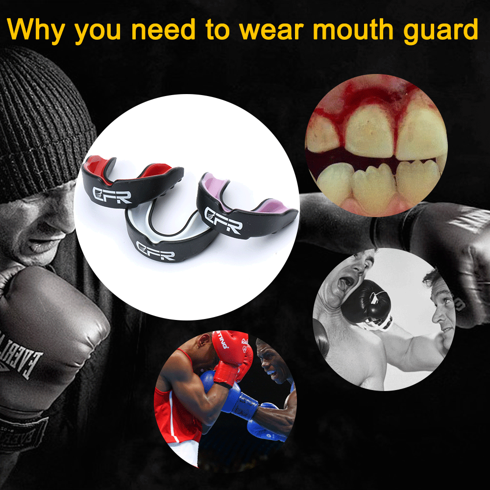 New Gel Gum Shield Case Mouth Guard Boxing MMA Junior Adult Rugby Mouthpiece HG