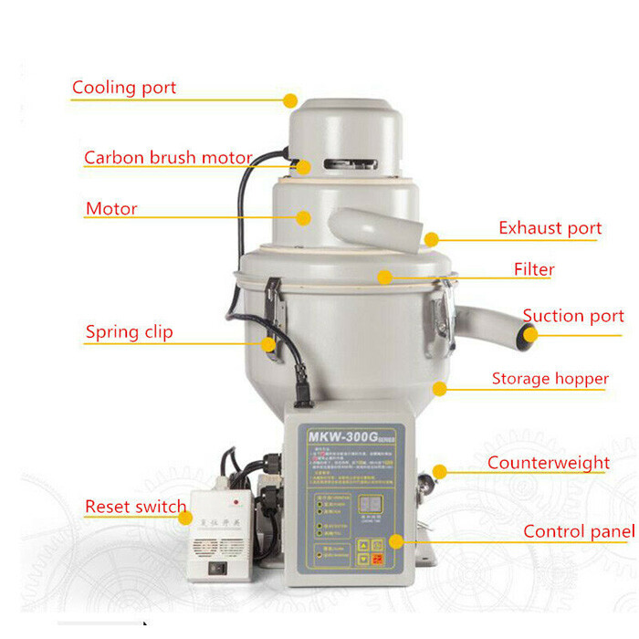 220V Automatic Plastic Particle Vacuum Feeding Machine Auto Loader 300KG/H
