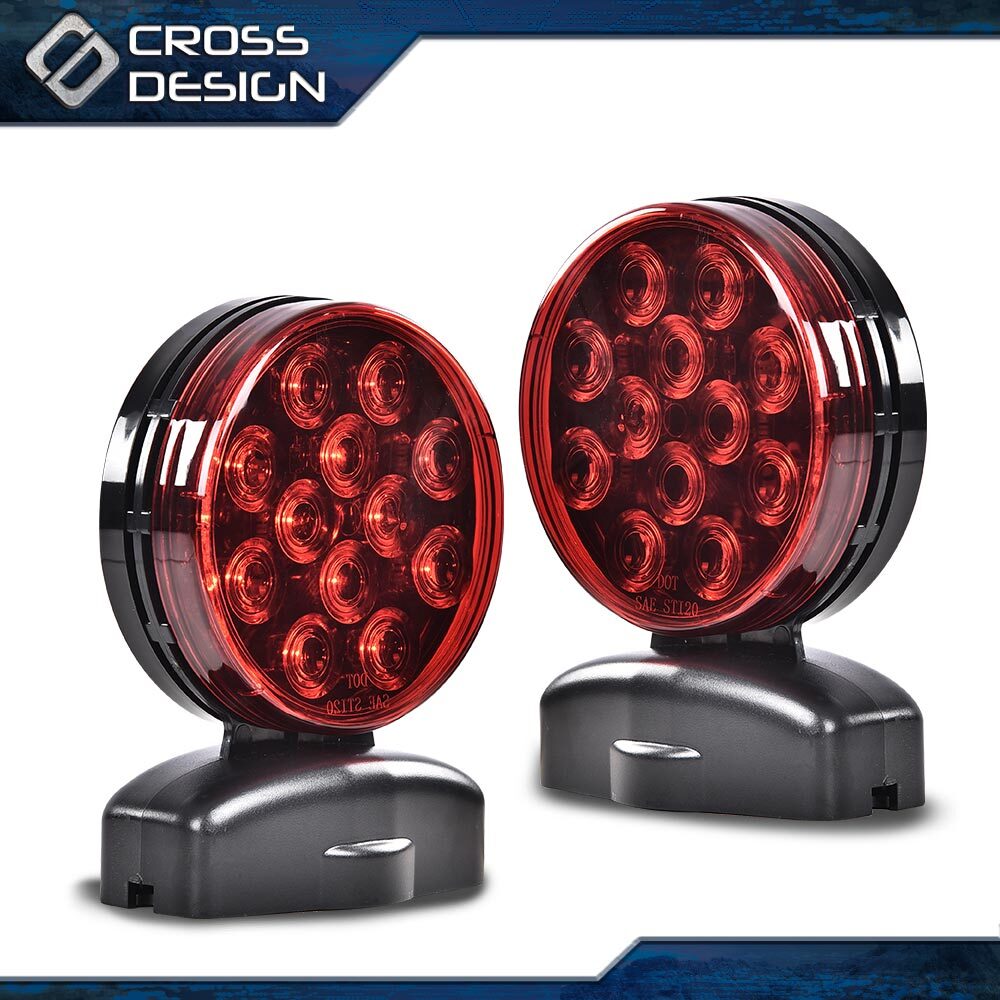 Fit For Magnetic Towing Light 12V Tow Trailer Lights LED Brake Tail Signal Lamp