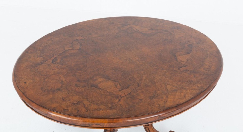 Victorian Loo Table Centre Burr Walnut 1860