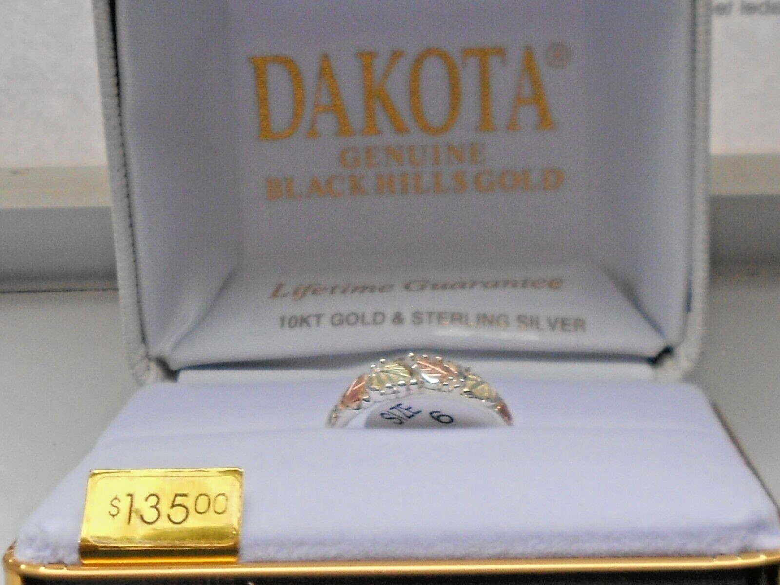 NEW Genuine Black Hills Gold and Silver Women's Band Ring Sizes 5 thru 10 w/ Box