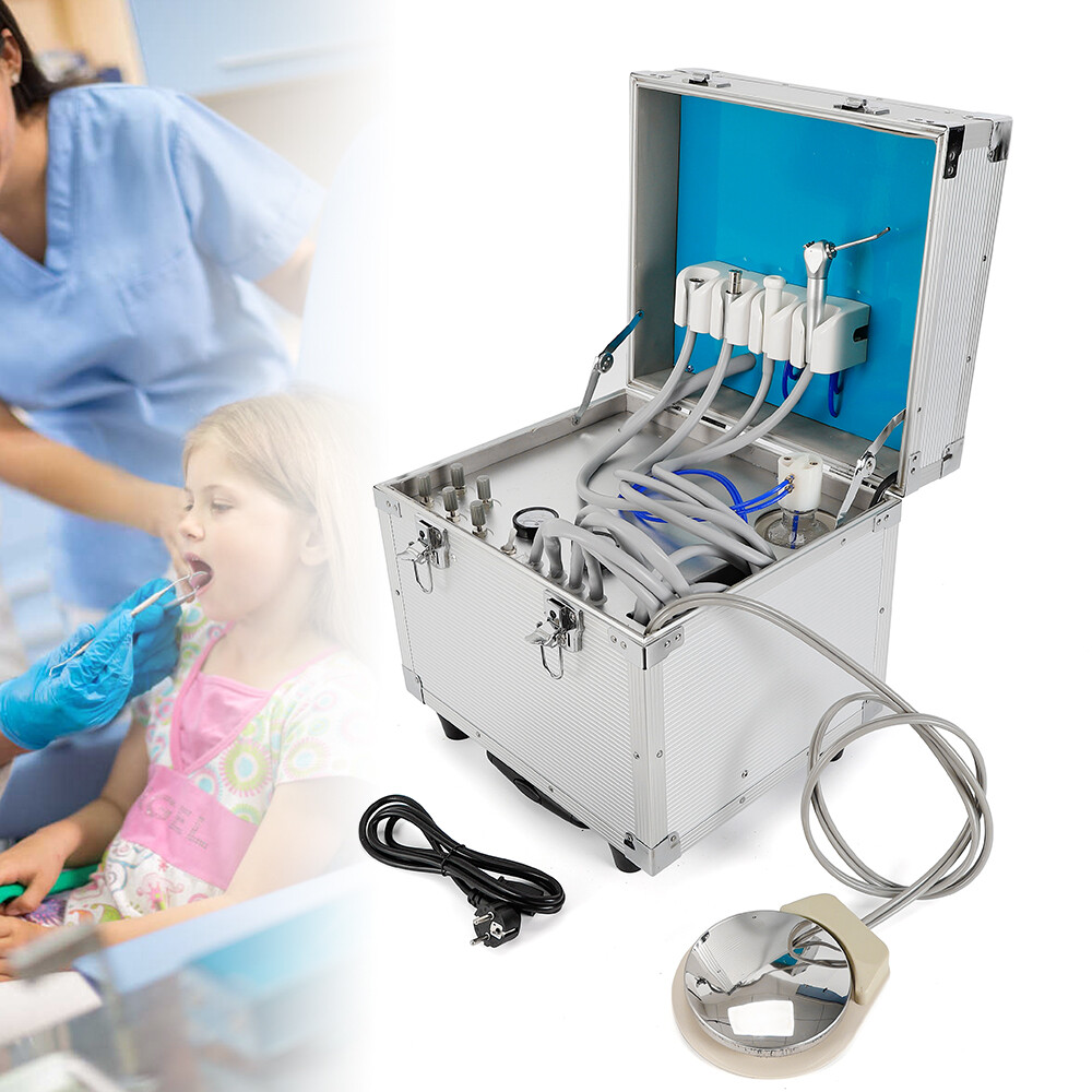 Portable Dental Mobile Delivery Unit Rolling Box Suction