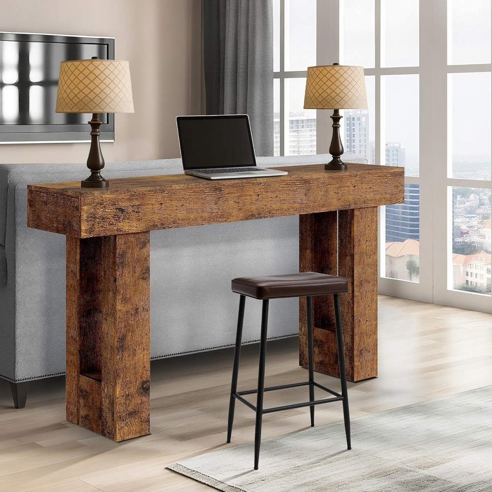 62.9'' Console Table Entryway Table Narrow Sofa Table Wooden Hallway Couch Table