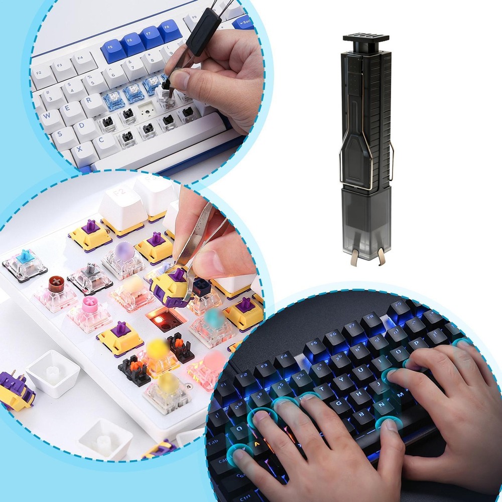 Keyboard Puller 2 in 1 Maintenance Tools with 4-Claw Grip Keycap